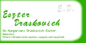 eszter draskovich business card